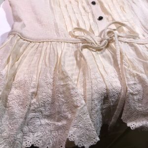 Anthropology sweater & lace button up